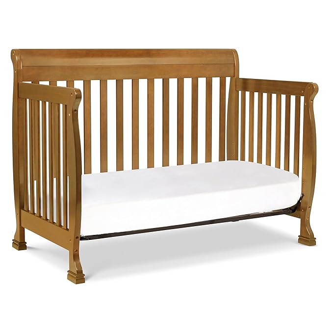 DaVinci Kalani 4-in-1 Convertible Crib in Chestnut, Greenguard Gold Certified - LeafyLoom