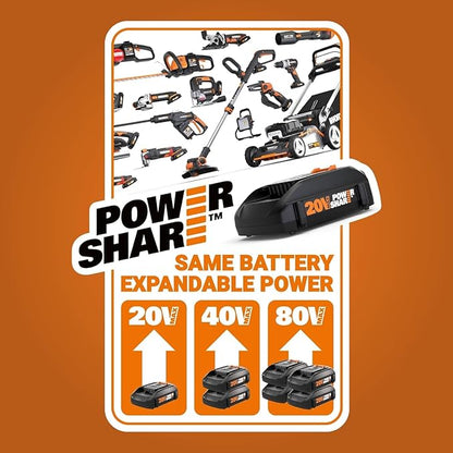 Worx Nitro WG543 20V LEAFJET Leaf Blower Cordless with Battery and Charger, Blowers for Lawn Care Only 3.8 Lbs., Cordless Leaf Blower Brushless Motor – Battery & Charger Included - LeafyLoom