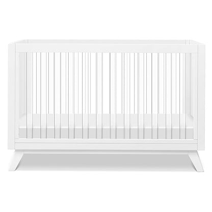 DaVinci Otto 3-in-1 Convertible Crib in White with Acrylic Slats, Greenguard Gold Certified - LeafyLoom