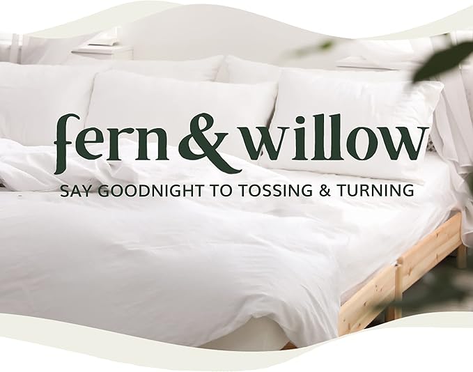 Fern and Willow Pillows for Sleeping - King Size 20"x36", 2 Pack - Premium Down Alternative, Hotel Bed Pillow Set - Luxury, Plush Cooling Gel Pillow, Hypoallergenic - Perfect for Back & Side Sleepers - LeafyLoom