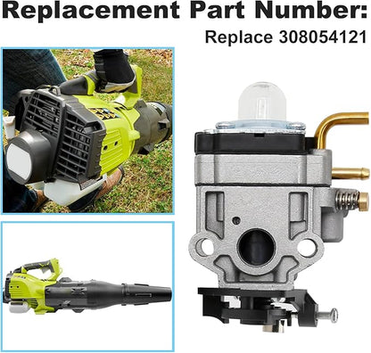 308054121 Carburetor Repair Kit Replacement For Jet Fan Ry25Axb Bm25Axbvnm Blower, Carb Replacement For 308054121 With Gasket Primer Bulb - LeafyLoom