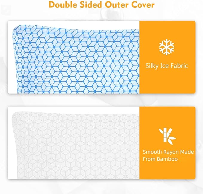 Bed Pillow King Size 1 Pack, Shredded Memory Foam Pillow Adjustable, Cooling Pillow Soft and Supportive for Side Back Stomach Sleepers - LeafyLoom