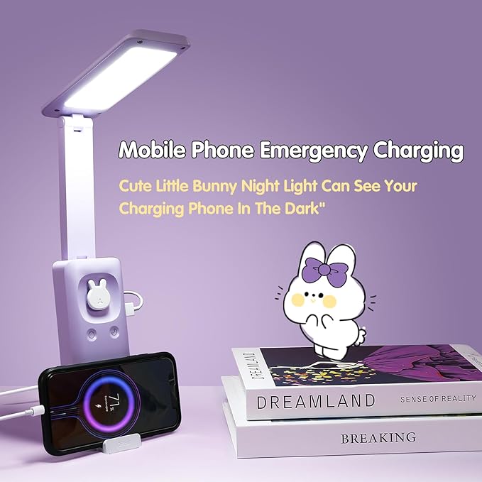 VAVOFO Battery Operated Lamp Rechargeable Lamp Foldable & Portable Light,15 light dimming modes Cordless Lamp,cute desk lamp,6000mAh Battery Lights,LED Battery Lights,Modern office desk lamp - LeafyLoom