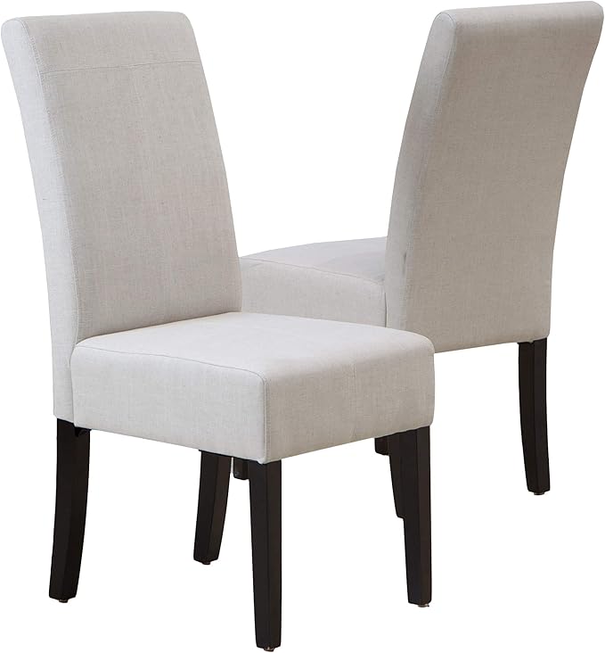 Christopher Knight Home Pertica Linen Dining Chairs, 2-Pcs Set, Natural - LeafyLoom