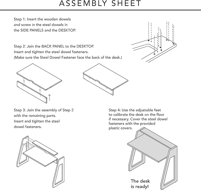 Computer Desk for Bedroom, Office & Small Spaces - Writing Desk Ideal for Students, Kids, Adults - Modern Design Compact Desk with Display Shelf - LeafyLoom