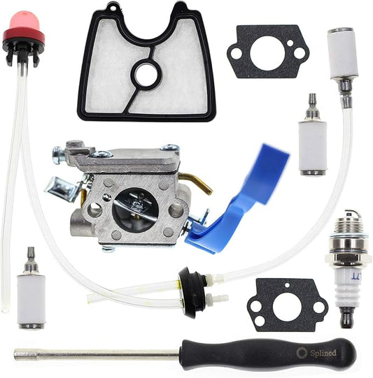 Carburetor for 125BX 125BVX 28CC Leaf Blower Replace 590460102 545081811 C1Q-W37 with 581798001 Fuel Kit - LeafyLoom