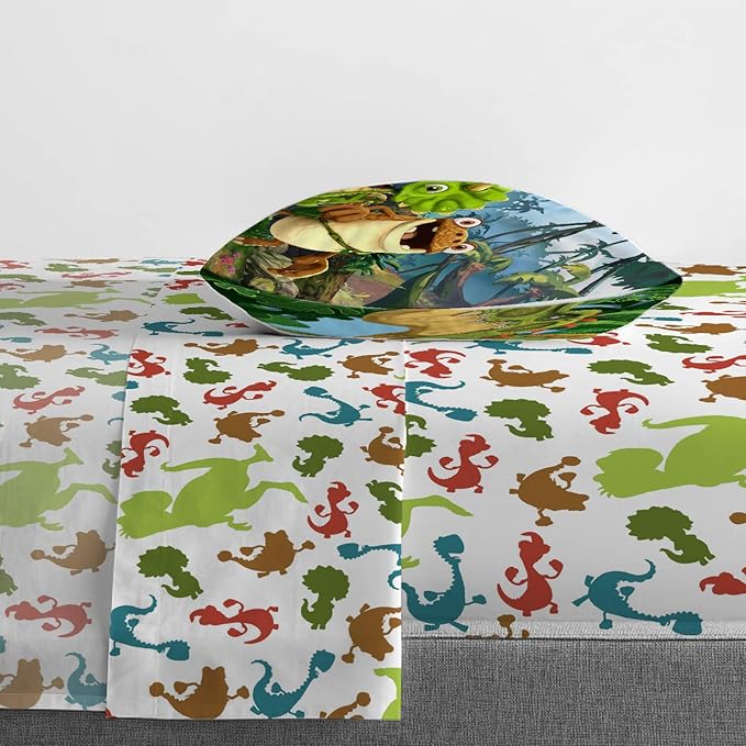 Jay Franco Gigantosaurus 4 Piece Toddler Bed Set – Bed Set includes Toddler Size Comforter & Sheet Set - Bedding Features Dinosaur Rocky, Bill, Tiny, & Mazu (Official Gigantosaurus Product) - LeafyLoom