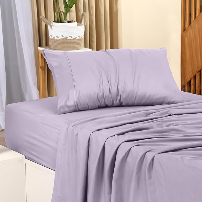 Utopia Bedding Twin XL Sheets - 3 Piece Bedding - Brushed Microfiber - Shrinkage and Fade Resistant - Easy Care (Twin XL Twin Extra Long Lavender) - LeafyLoom