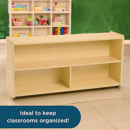 Angeles Kids 2 Shelf Bookshelf Organizer, Classroom Bookshelf for Kids and Toddlers - LeafyLoom