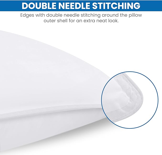 Utopia Bedding Bed Pillows for Sleeping (White), Queen Size, Set of 2, Hotel Pillows, Cooling Pillows for Side, Back or Stomach Sleepers - LeafyLoom