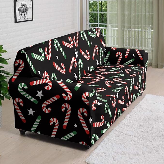 FKELYI Christmas Furniture Protector Easy Going Stretch Sofa Slipcover Non-Slip Sofa Couch Cover Washable Sofa Slipcovers XL FKELYI