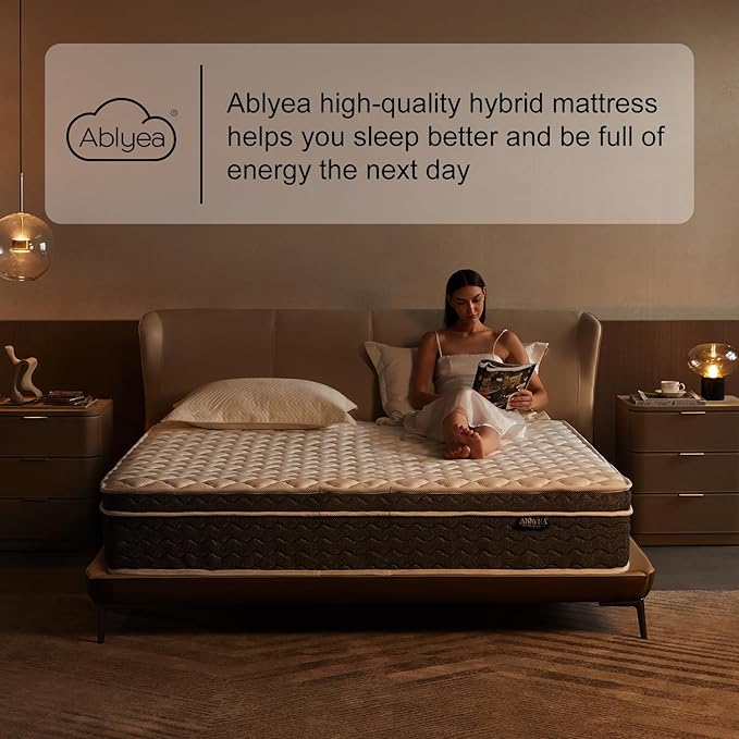 Full Mattress 10 Inch Hybrid Mattress Full in a Box with Memory Foam - Individually Wrapped Pocket Coils Spring, Edge Support Pressure Relief, CertiPUR-US Certified(Medium Firm) - LeafyLoom