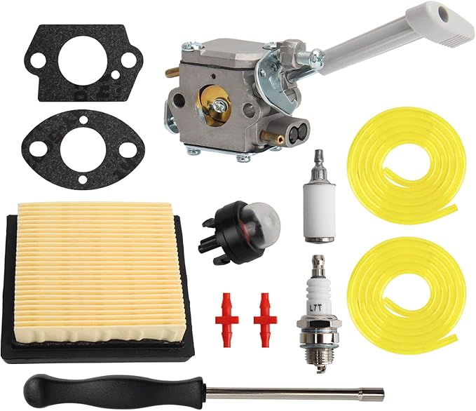 BP42 Carburetor 308054079 308054093 WT-1086 w/Air Filter 900777005 for Ryobi RY08420A RY08420 Backpack Blower 530069247 Carb Tune Up Kit Air Filter Adjustment Tool - LeafyLoom