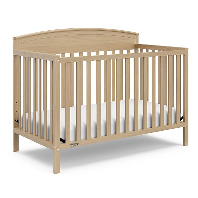 Graco Benton 5-in-1 Convertible Crib (Driftwood) – GREENGUARD Gold Certified, Converts from Baby Crib to Toddler Bed, Daybed and Full-Size Bed, Fits Standard Full-Size Crib Mattress - LeafyLoom