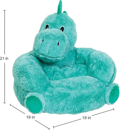 Trend Lab Dinosaur Toddler Chair Plush Character Kids Chair Comfy Furniture Pillow Chair for Boys and Girls, 21 x 19 x 19 inches - LeafyLoom