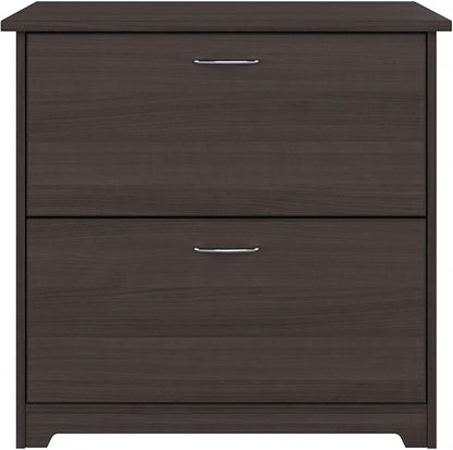 Bush Business Furniture Cabot 2 Drawer Lateral File Cabinet | Letter, Legal, and A4-size Document Storage for Home Office, 32W, Heather Gray - LeafyLoom