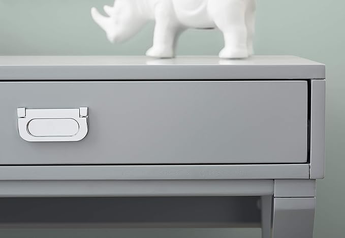 Linon Grey 2-Drawer Writing Jaycee Desk - LeafyLoom