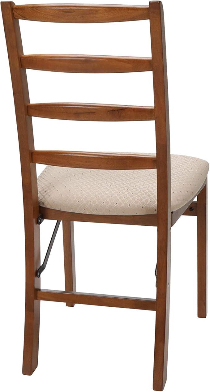 Stakmore Shaker Ladderback Folding Chair Finish, Set of 2, Fruitwood - LeafyLoom