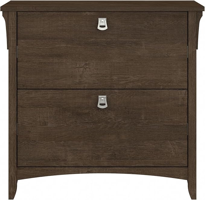 Bush Furniture Salinas 2 Drawer Lateral File Cabinet in Ash Brown - LeafyLoom