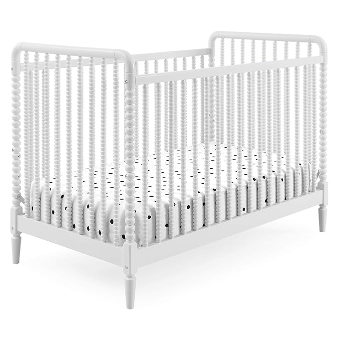 Delta Children Saint 4-in-1 Convertible Crib - Greenguard Gold Certified, Bianca White - LeafyLoom