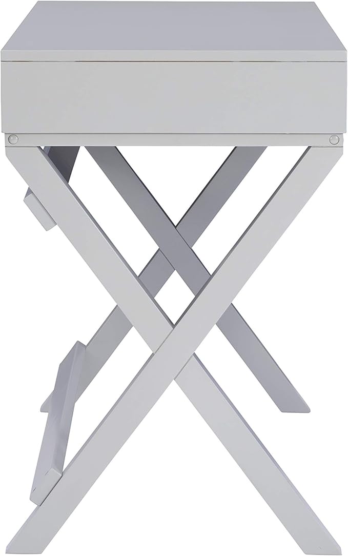 Linon Grey 2-Drawer Writing Jaycee Desk - LeafyLoom