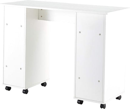 NicBex Laik-DW-00012-DX Desks, 41.73" W x 17.72" D x 31.5" H, White - LeafyLoom