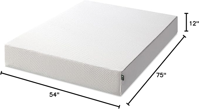 ZINUS Cooling Essential Foam Bed Mattress Conventional, Full, White - LeafyLoom