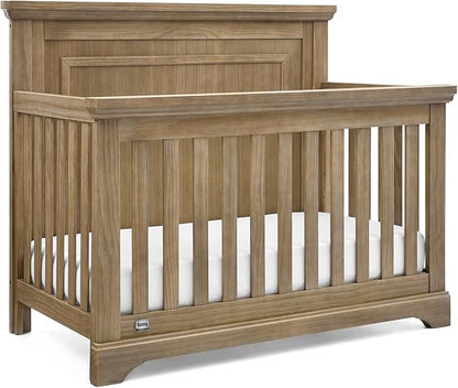 Delta Children Simmons Kids Paloma 4-in-1 Convertible Crib, Greenguard Gold Certified, Aged Oak - LeafyLoom