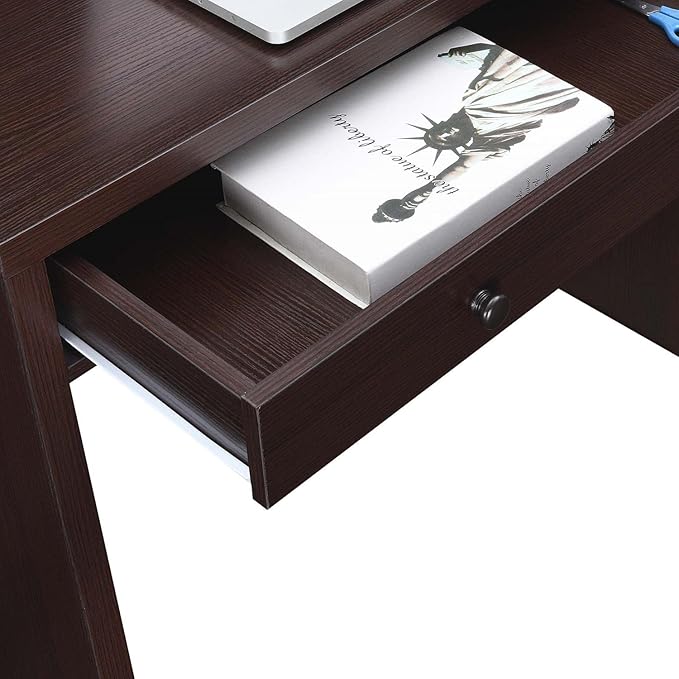 Convenience Concepts Northfield Desk with Drawer, Espresso - LeafyLoom