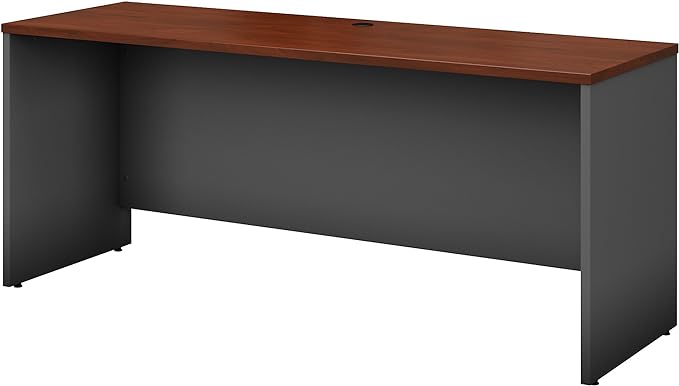 Bush Business Furniture Series C Credenza Desk, Large Computer Table for Home and Professional Office, 72W x 24D, Hansen Cherry - LeafyLoom