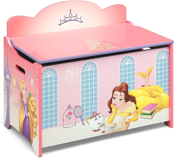 Delta Children Deluxe Toy Box, Disney Princess - LeafyLoom