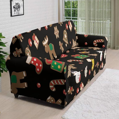 FKELYI Christmas Decorations Indoor Furniture Protector Easy Going Stretch Sofa Slipcover Non-Slip Sofa Slipcovers Washable Sofa Couch Cover XL FKELYI