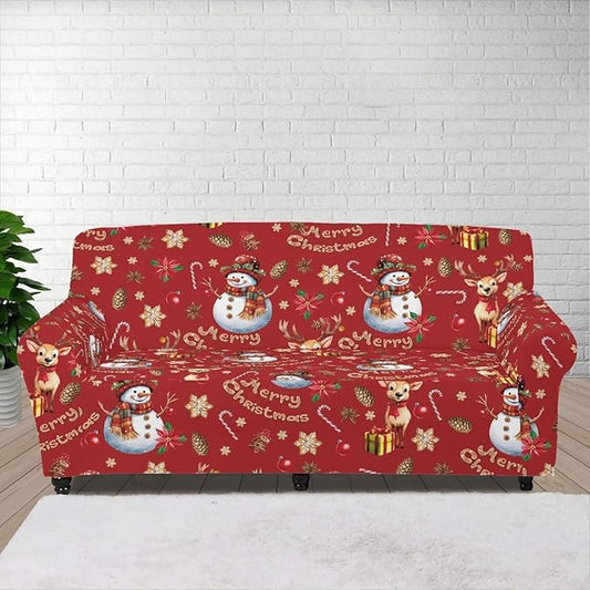 FKELYI Christmas Ornaments Sofa Slipcover Stretch Sofa Couch Cover for Indoor Non-Slip Furniture Protector Washable Sofa Slipcovers L FKELYI