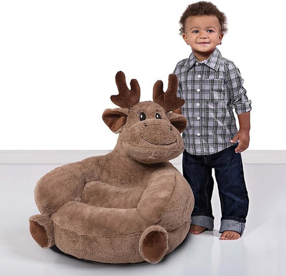 Trend Lab Moose Toddler Chair Plush Character Kids Chair Comfy Furniture Pillow Chair for Boys and Girls, 21 x 19 x 19 inches - LeafyLoom