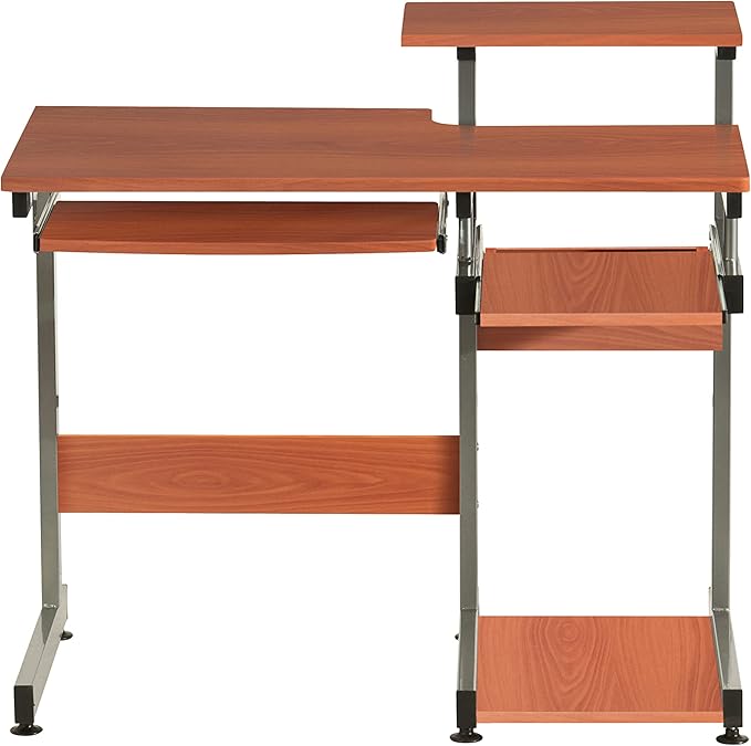 NicBex Laik-DW-00052-DX Desks, 37.75" W x 22" D x 35.25" H, Brown - LeafyLoom