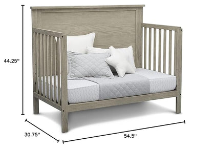 Delta Children Middleton 4-in-1 Convertible Baby Crib, Textured Limestone - LeafyLoom