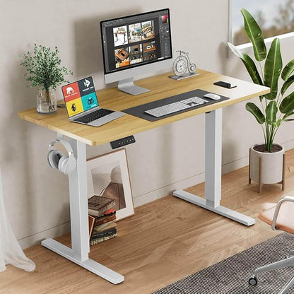 NicBex Laik-DW-00019-DX Desks, 39" W x 23" D x 28" H, Yellow - LeafyLoom