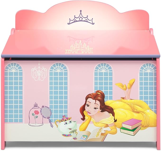 Delta Children Deluxe Toy Box, Disney Princess - LeafyLoom