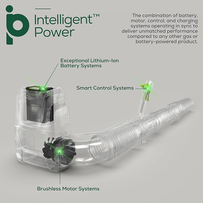 Greenworks 80V (180 MPH / 610 CFM / 75+ Compatible Tools) Cordless Brushless Backpack Blower, 5.0Ah Battery and Rapid Charger Included - LeafyLoom