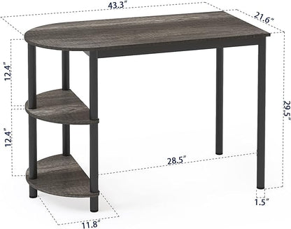 Elephance Small Dining Table/Kitchen Table with Storage, Multifunctioal Workstation Desk for Dining Room, Living Room, Bistro.(Black Oak) - LeafyLoom