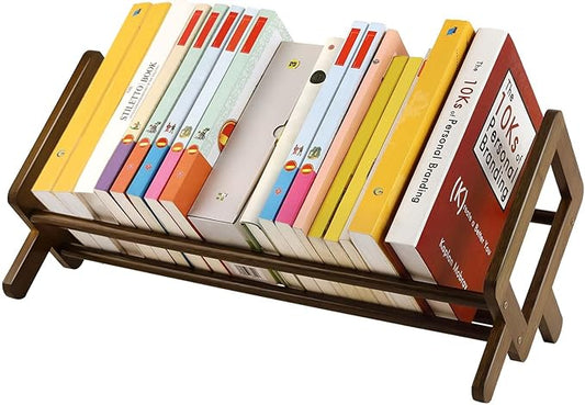 Bookshelf for Desk,Mini Bookshelf,Desktop shelf,Small Bookcase, Book Organizer and Storage Rack for Living Room, Bedroom, Home Office,Kids Room,Desk Shelves - LeafyLoom