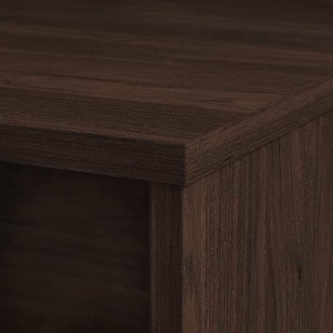 Bush Business Furniture 500 Home-Office-desks, 72W x 24D, Black Walnut - LeafyLoom