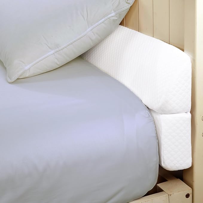 HOMBYS Wedge Pillow Headboard for Bed Gap,Foldable Bed Wedge Gap Filler Twin Size,Matterss Gap Filler,Multi Functional Bed Crack Pillow, Fill The Gap (0-7") Between Your Headboard and Mattress,White - LeafyLoom