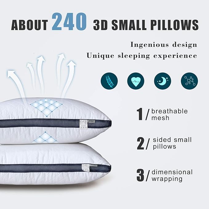 Pillows for Sleeping, Luxury Hotel Pillow,Bed Pillows for Side and Back Sleeper(Body) - LeafyLoom