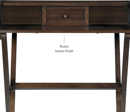 Linon Mable Folding Desk, Walnut - LeafyLoom