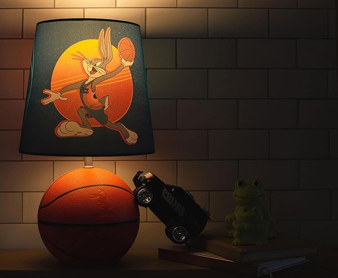 Space Jam 2: A New Legacy Tune Squad Basketball 3D Desk Lamp, Bugs Bunny Mood Light | Home Decor Accessories And Room Essentials | Official Looney Tunes Collectible | 14 Inches Tall - LeafyLoom