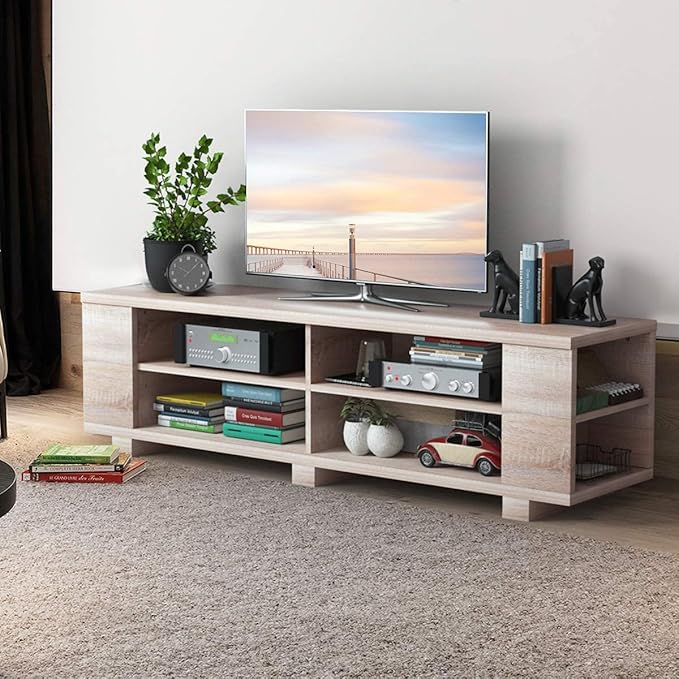 Wood TV Stand, Large - LeafyLoom