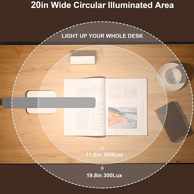 LED Desk Lamp, Dimmable Desk Light Touch Control with 4 Brightness Level, Eye Caring Reading Lamp, Desk Lamps for Home Office, Foldable Table Lamp for Study Dorm School students college Gifts - LeafyLoom