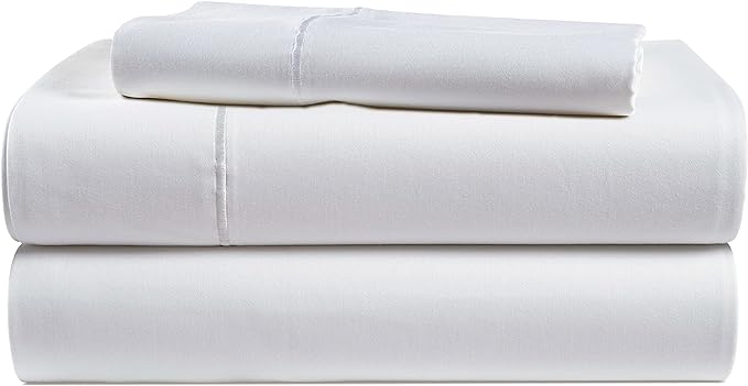 LANE LINEN 100% Egyptian Cotton Bed Sheets - 1000 Thread Count 3-Piece Twin XL Set Long Staple Bedding Sateen Weave Luxury Hotel Fits Upto 16" Mattress White - LeafyLoom