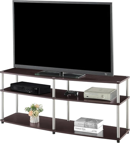 Convenience Concepts Designs2Go 3-Tier TV Stand, 60", Espresso - LeafyLoom